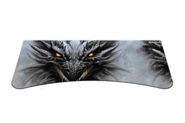 Arozzi - Full-Surface, Interchangeable, Water-Resistant, and Washable DeskPad with Stitched Edges - D036 ( Grey Dragon ) - Gray