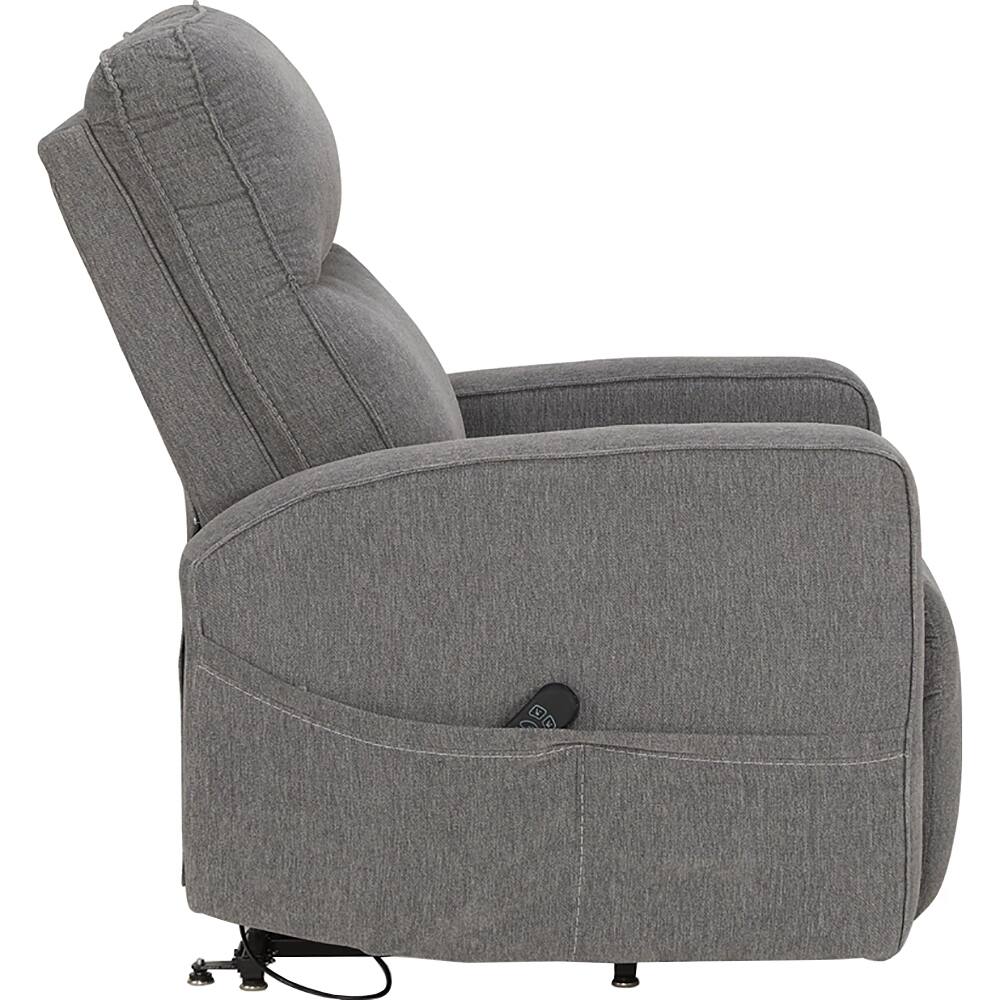 Back. Ashly - Starganza Next-Gen Nuvella™ Performance Fabric Power Lift Recliner - Gray - Gray.