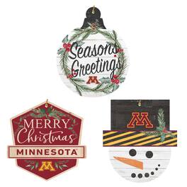 Jardine - Minnesota Golden Gophers Ornament Bundle - White