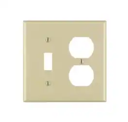 Leviton - Plastic Combination Wall Plate - White