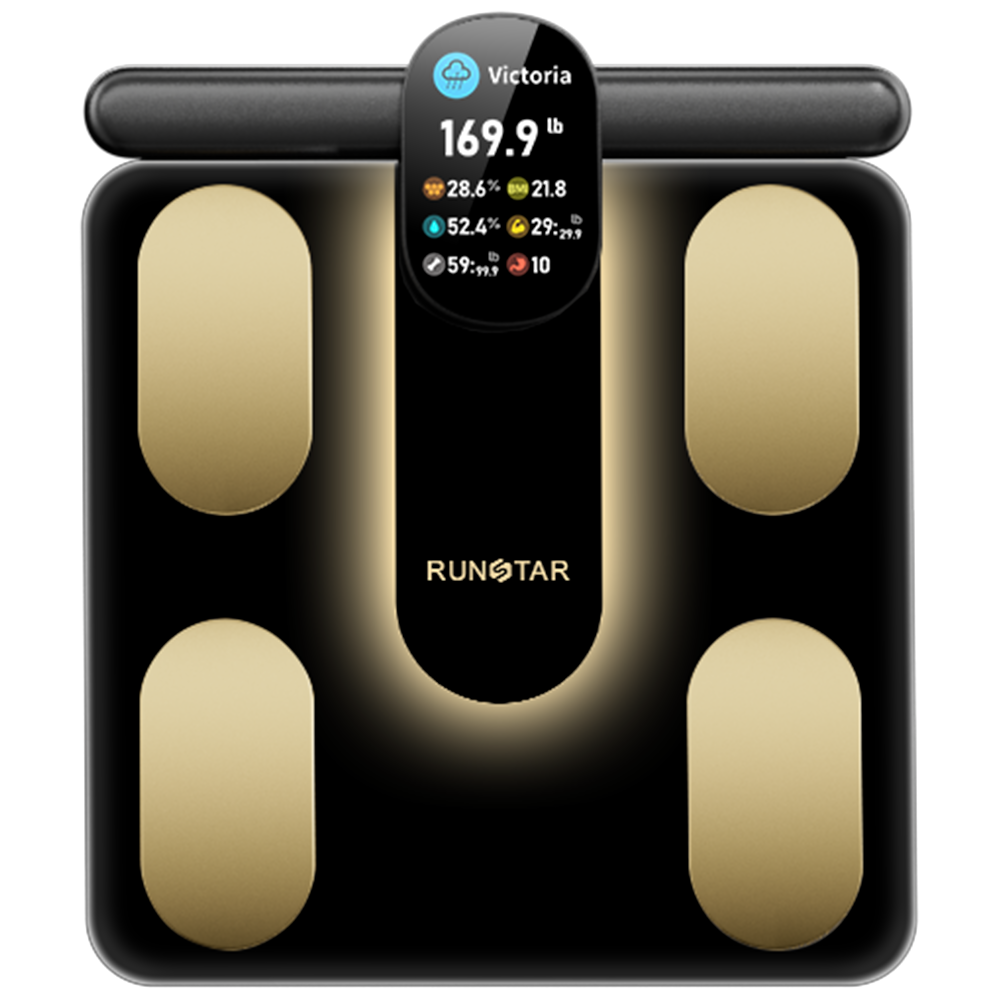 RunStar - Scale for body weight and body fat - Black