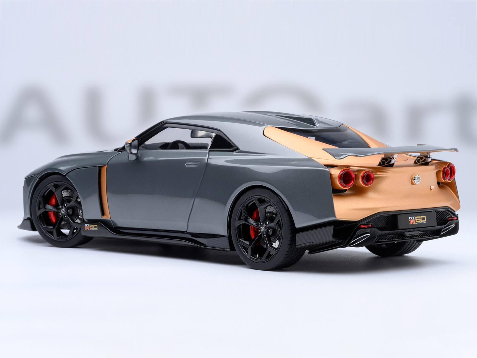 Alt View 6. Autoart - Nissan GT-R50 By ItalDesign "Goodwood Version" Liquid Kinetic Gray Metallic with Gold Accents 1/18 Model Car by Autoart.