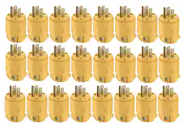 Leviton - 000-515PV 15 Amp Grounded Commercial Grade Straight Blade Plug - Yellow