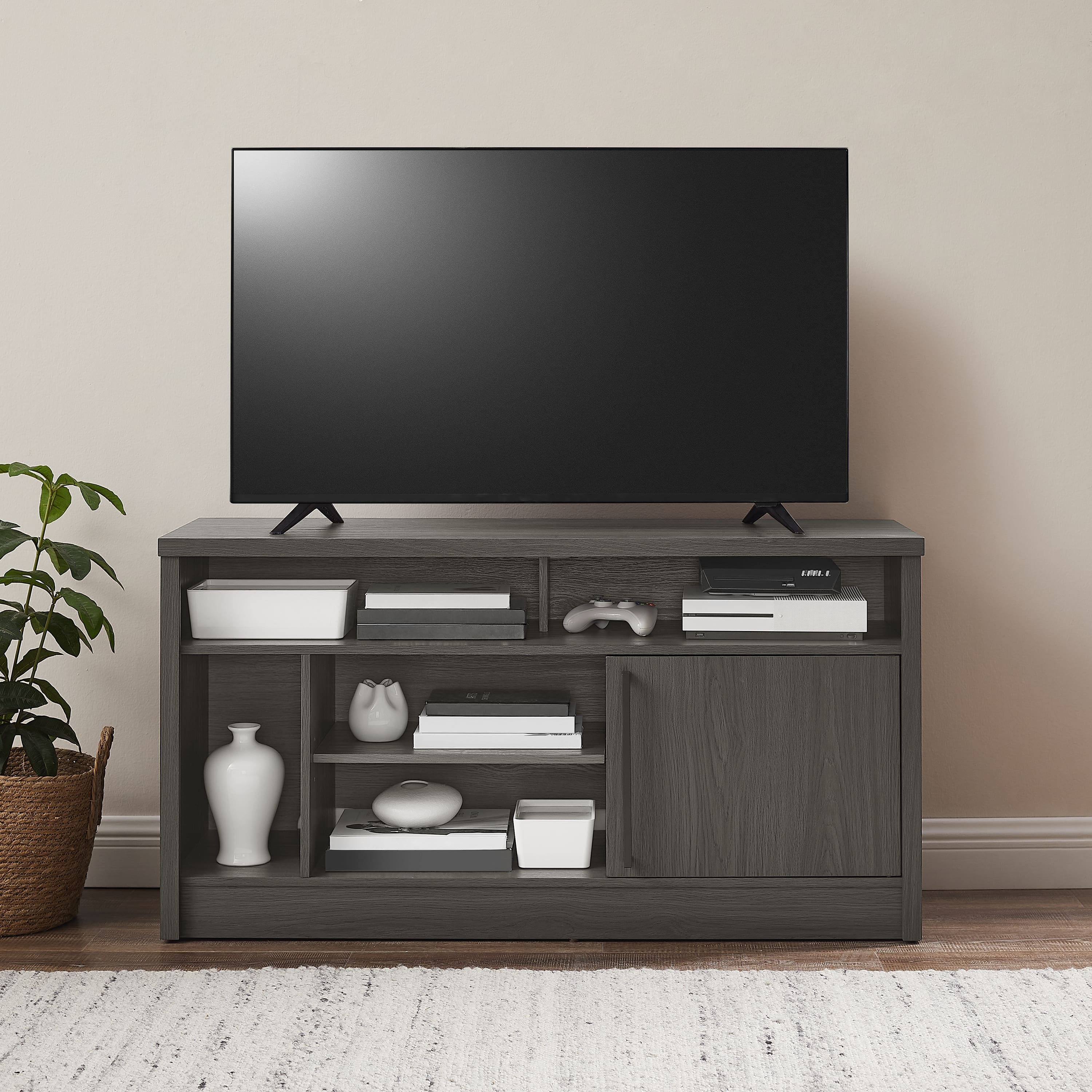 Alt View Zoom 16. Insignia™ - TV Stand for Most TVs Up to 55” with Gaming Nook - Dark Gray.
