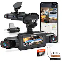Rexing - R4 Pro 2K Front + 1080p*3 4CH Dash Cam, WiFi, GPS, Loop Recording, Parking Mode, G-Sensor - Black - Front_Zoom