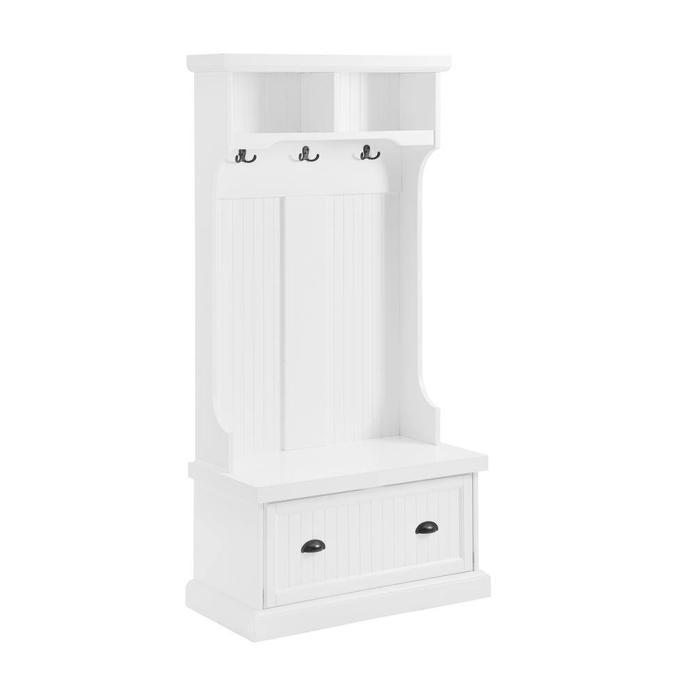Alt View 5. Crosley Furniture - Shoreline Hall Tree - White.