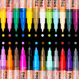 Pintar - Acrylic Paint Markers Set - Extra Fine Tip Paint Pens - Acrylic Markers Paint Pens - Pack of 24, 0.7 mm