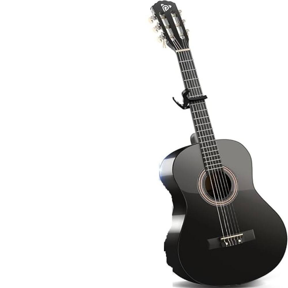 Front. PYLE - Pyle Classical Guitar Starter Kit - 39" 4/4th - Black.