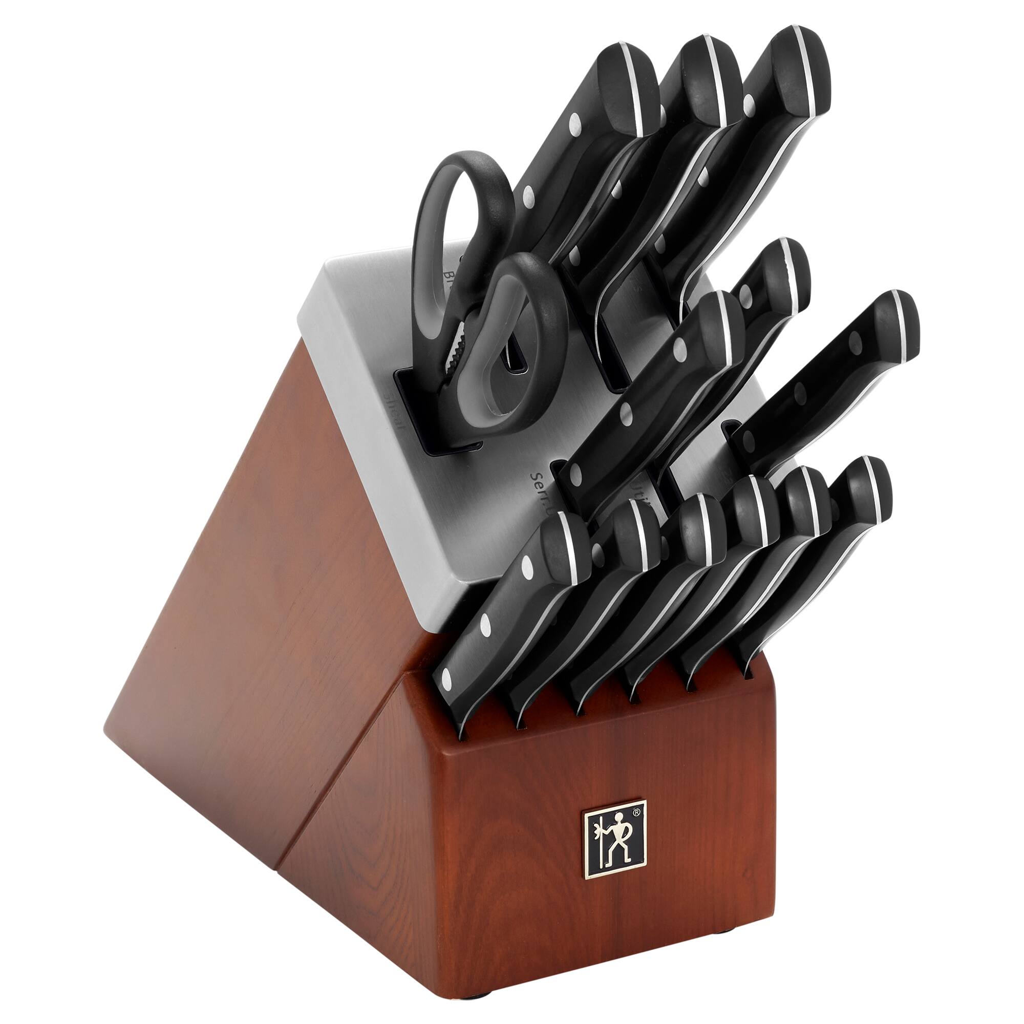 Alt View 4. Henckels - Henckels Dynamic 14-pc Self-Sharpening Knife Block Set - Brown.