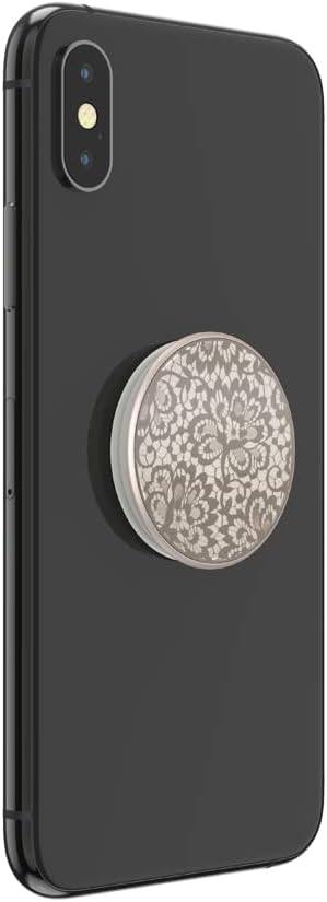 Left. PopSockets - PopSocket PopGrip Lasercut Metal Floral Lace - Metal Floral.