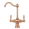 Solid Brass Two-Handles Widespread Kitchen Drinking Water Filter Faucet, Dual Lever Hot and Cold Water