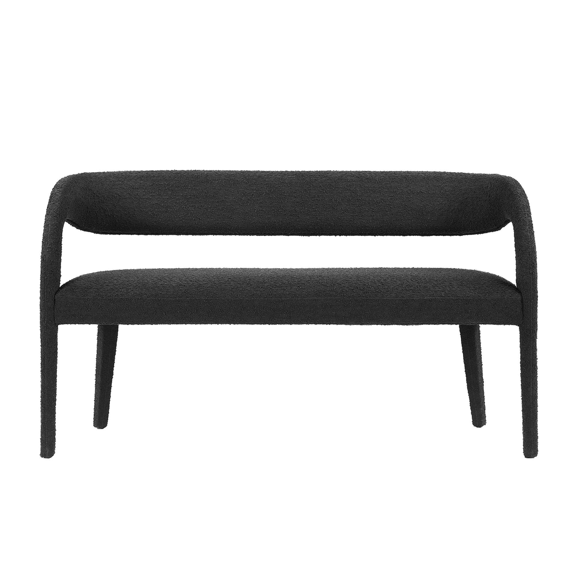 Alt View 2. Modway - Pinnacle Boucle Fabric Accent Bench by Modway - Black.
