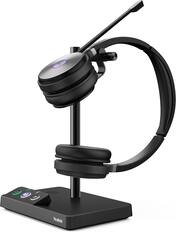 Front. Yealink - Yealink 1308001 WH62-Dual Teams Wireless Headset with Microphone Teams Zoom Certified for PC - Black.