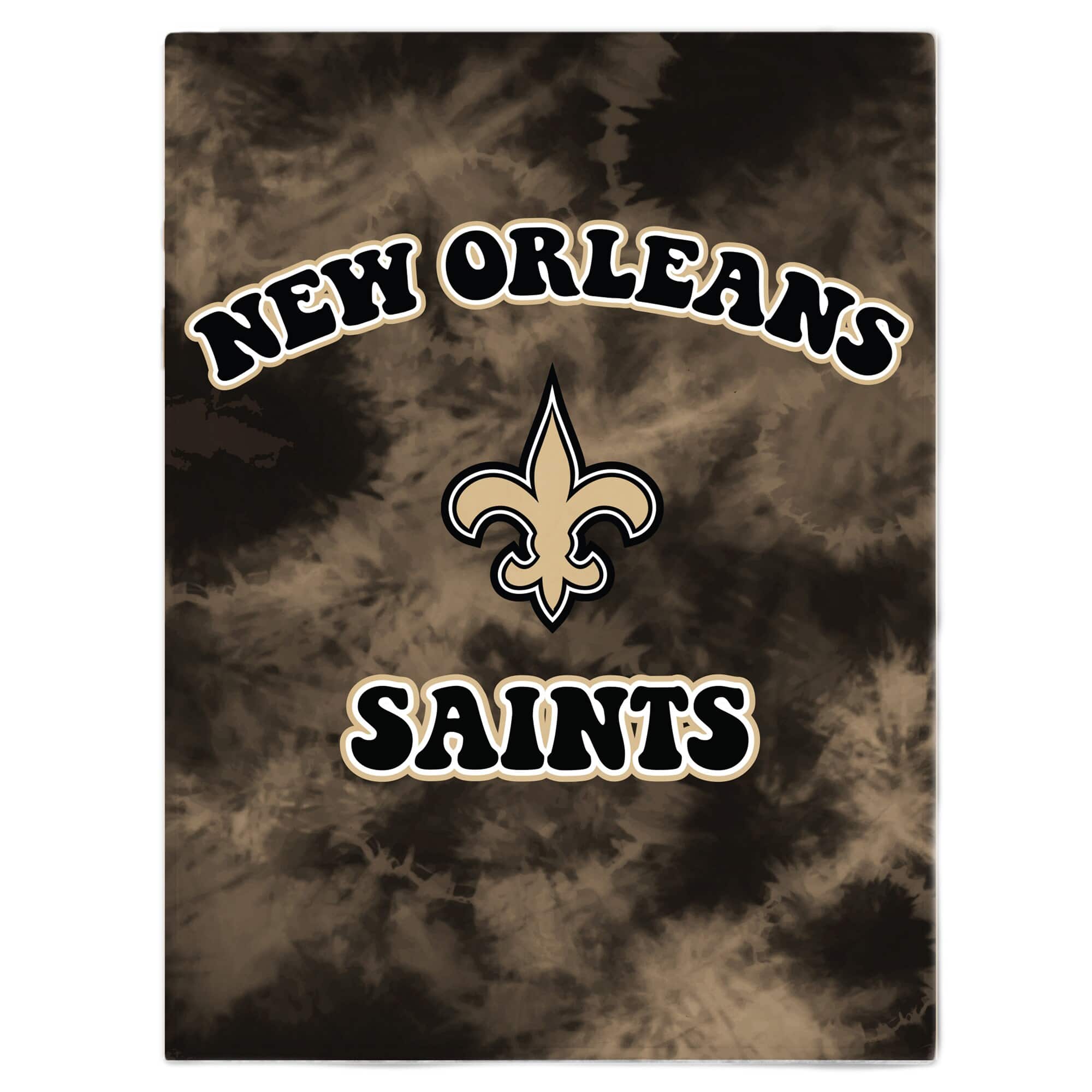 Pegasus - New Orleans Saints 60'' x 70'' Bubble Tie-Dye Flannel Sherpa Blanket - Multicolor