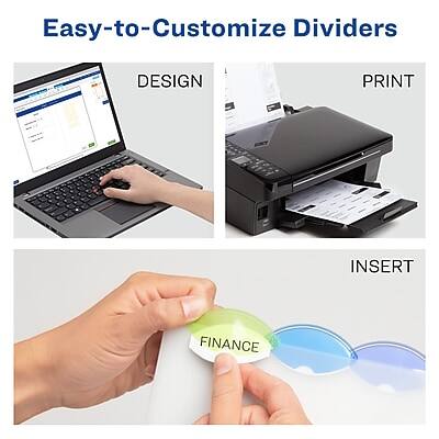 Easy-to-Customize Dividers

DESIGN  
PRINT  
INSERT  
FINANCE