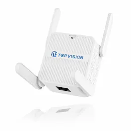 TOPVISION - Wi-Fi 6 Dual-Band Extender with 1500-Megabits Per Second Speed and Coverage for Up to 8800 Square Feet - White