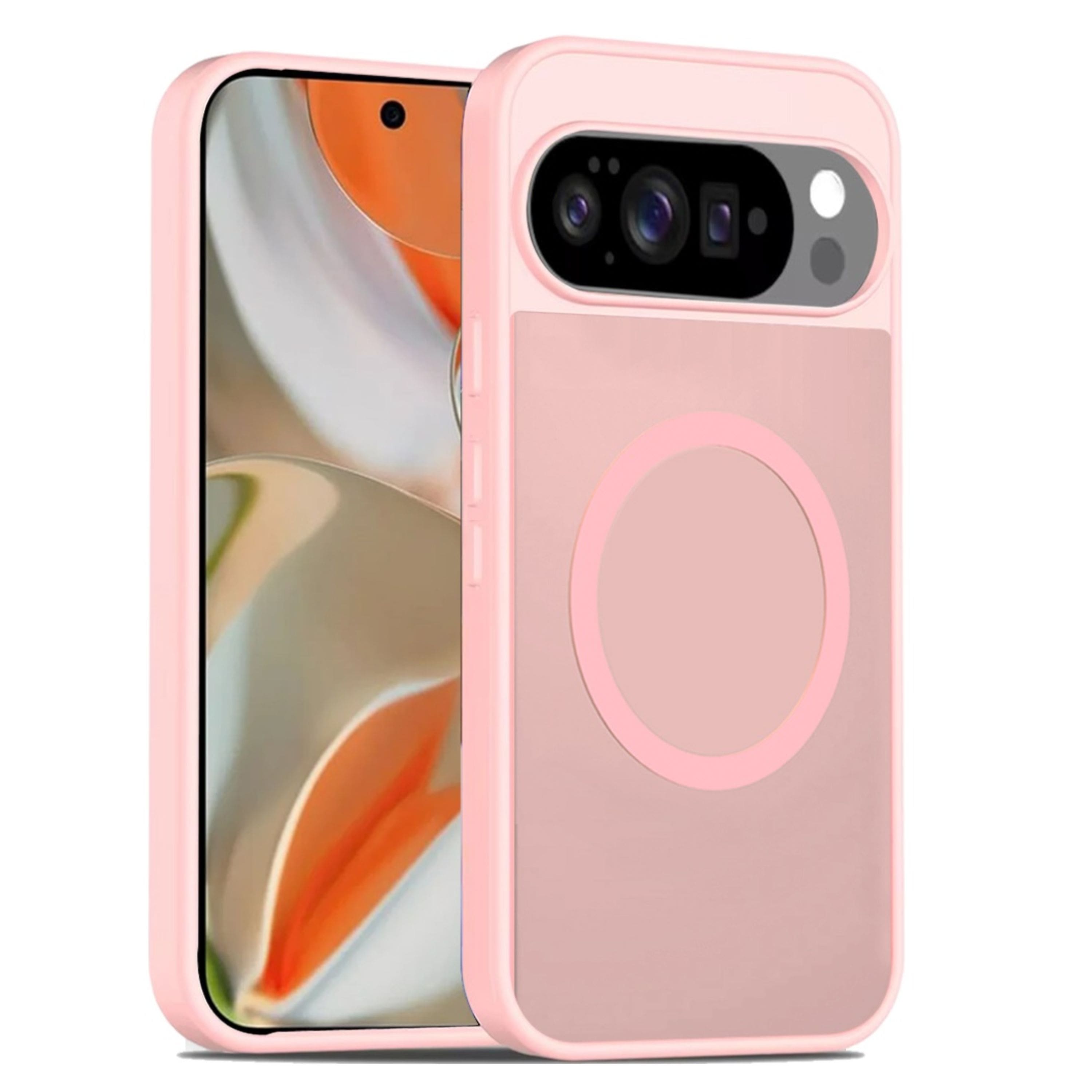 Kitcheniva - Soft Translucent Magnetic Circle Phone Case With Tempered Glass For Google Pixel 10 Pro XL - Light Pink price history on PriceWatchPro