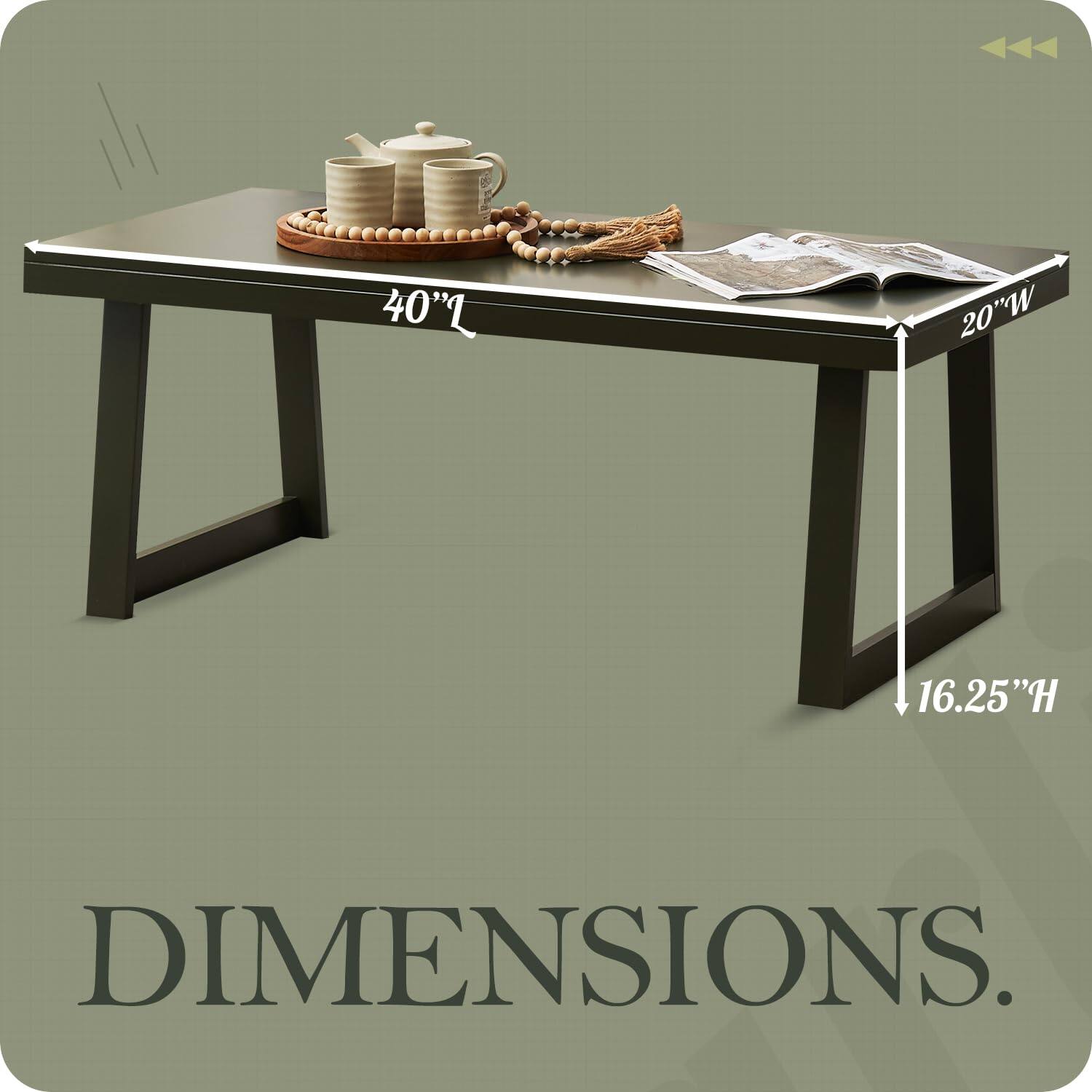 40"L 20"W 16.25"H DIMENSIONS.