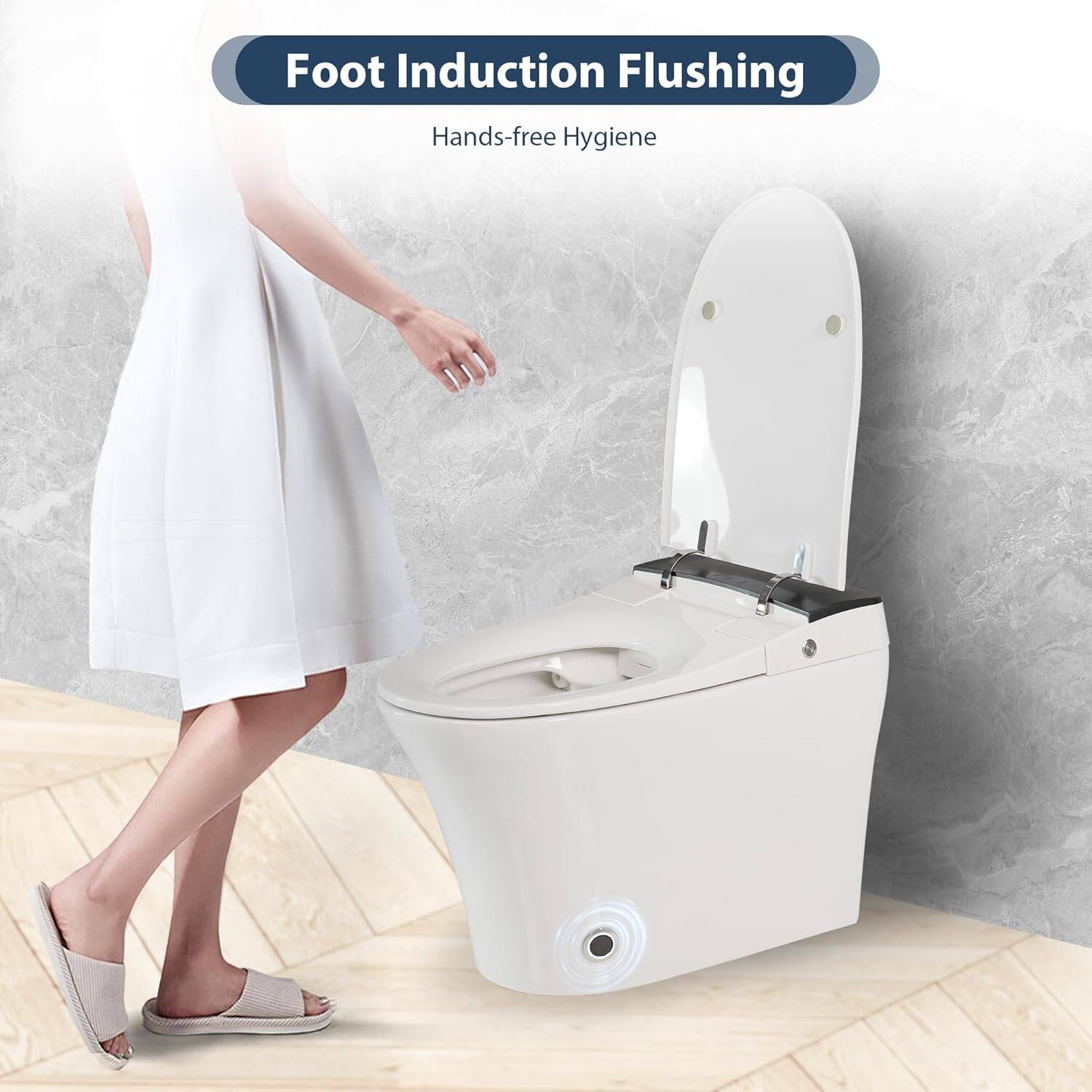 Foot Induction Flushing Hands-free Hygiene