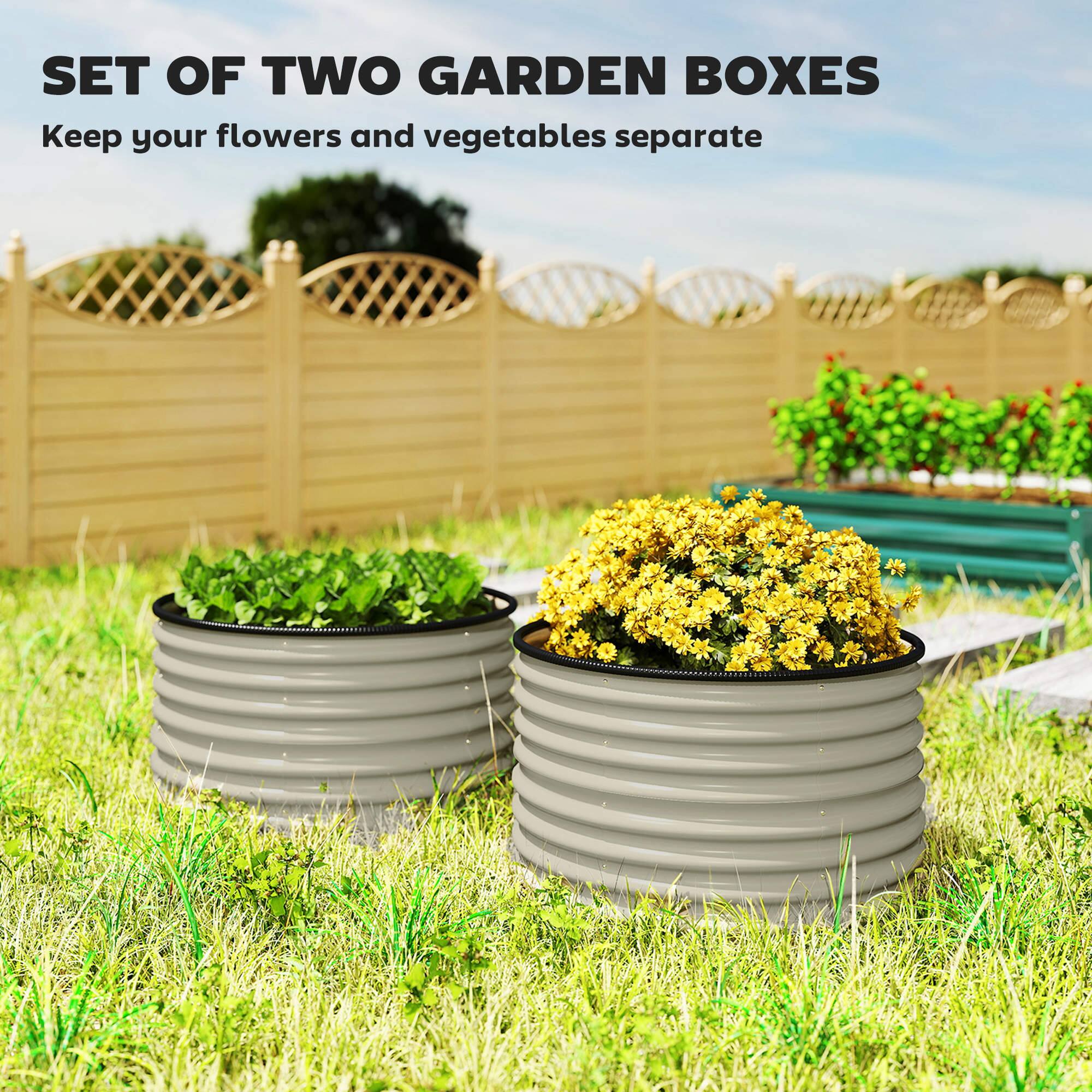 SET OF TWO GARDEN BOXES  
Keep your flowers and vegetables separate