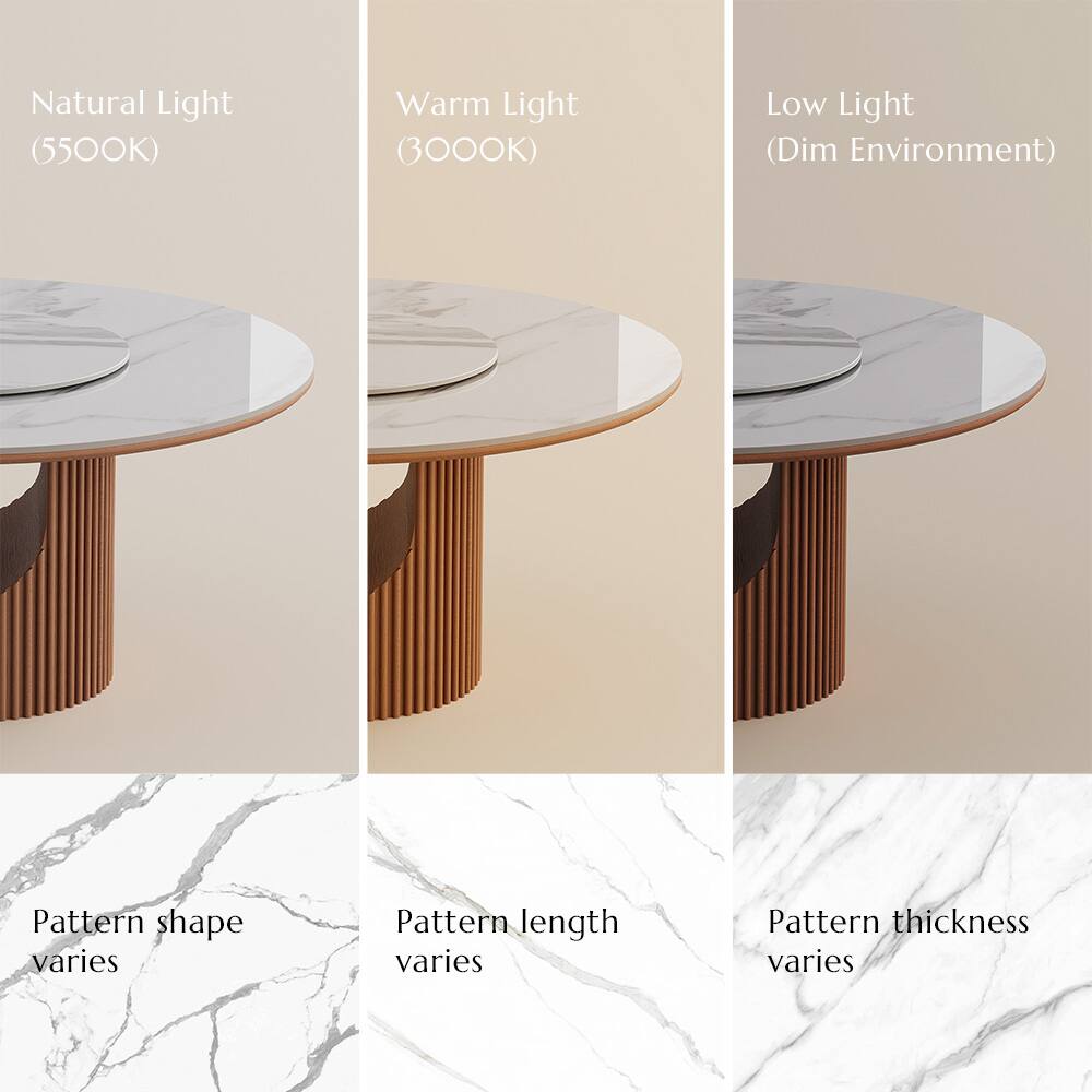Natural Light (5500K)  
Warm Light (3000K)  
Low Light (Dim Environment)  

Pattern shape varies  
Pattern length varies  
Pattern thickness varies