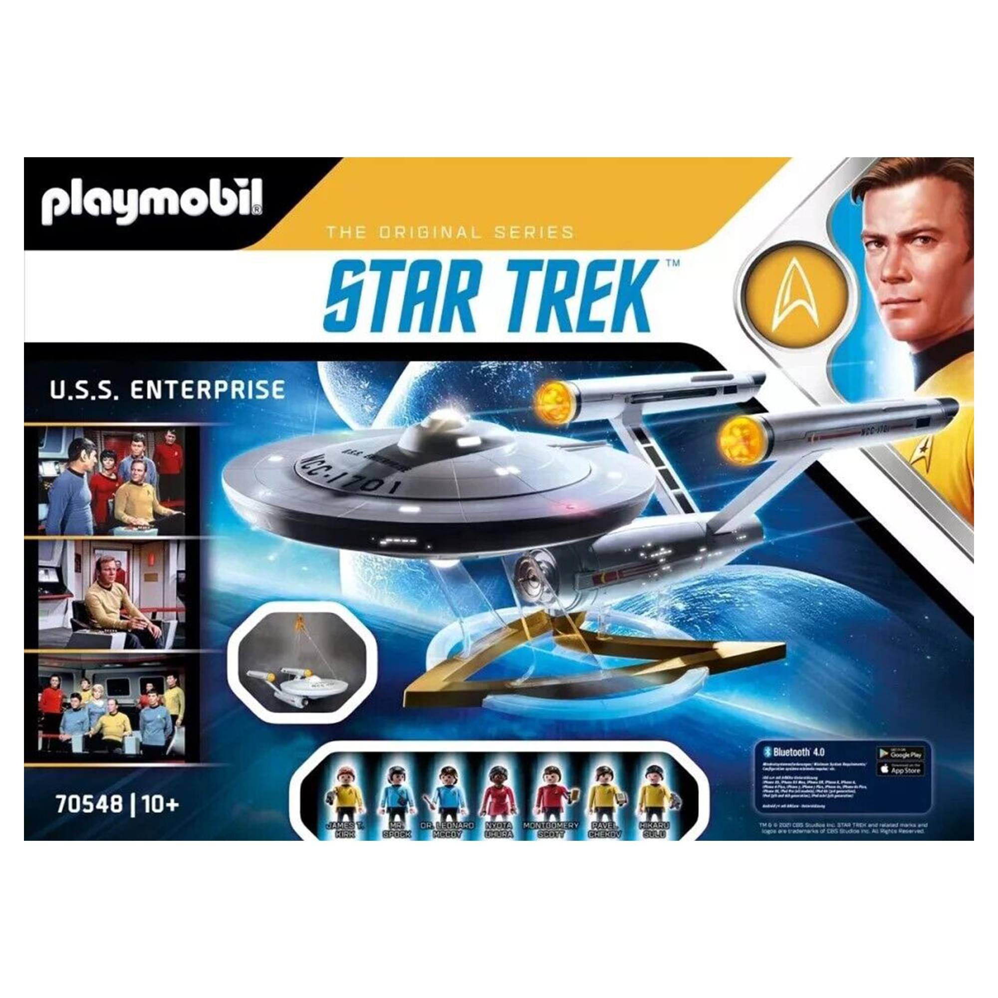 playmobil!  
THE ORIGINAL SERIES  
STAR TREK™  
U.S.S. ENTERPRISE 6C-1201  

Bluetooth 4.0  
Google Play  
App Store  

70548 | 10+  

DE  
adidas  
COMME  
MA  
C  
S  
JO  
AEI  
adidas  
Son  
TTXT  
R  
<P  
dda