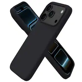 Ornarto - Designed for iPhone 17 Pro Case 6.3", Liquid Silicone Soft Gel Shockproof Protective Case - Black