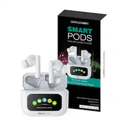 Samvix - SmartPods Kosher MP3 Player EarPods with 64GB Memory (No SD Slot) (White)