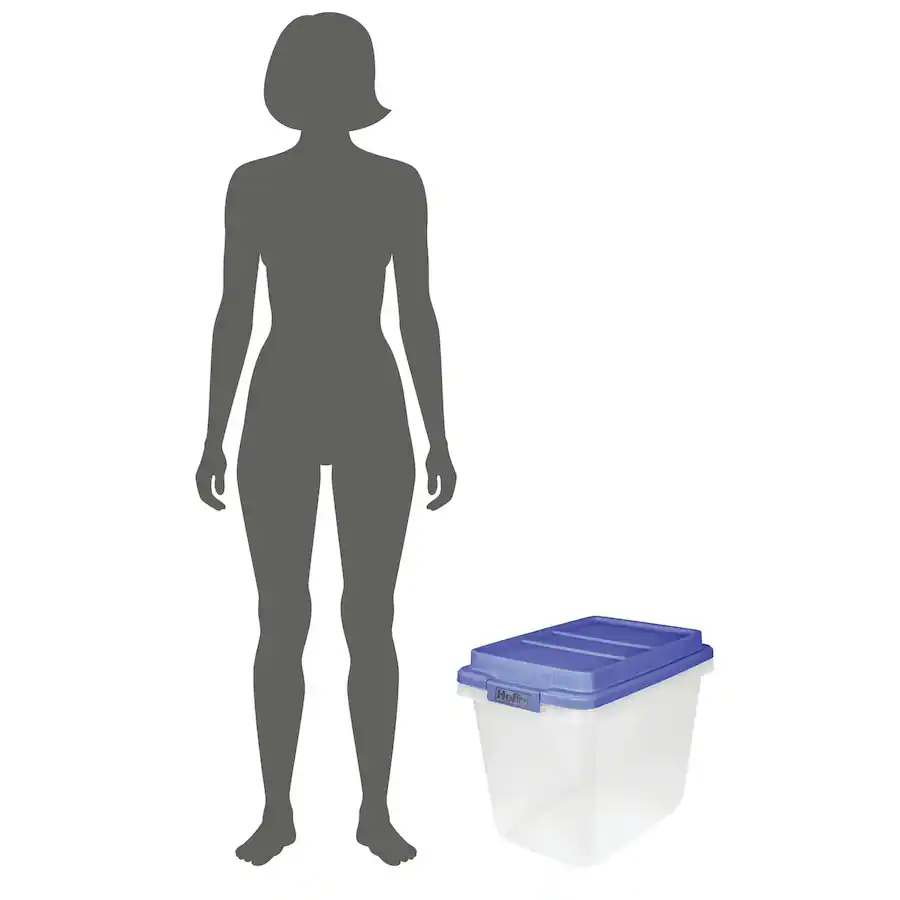 High Rise Pack Storage Hefty 6 Pack 32 Quart Hi Rise Stackable Plastic Storage Bin with Lid ...