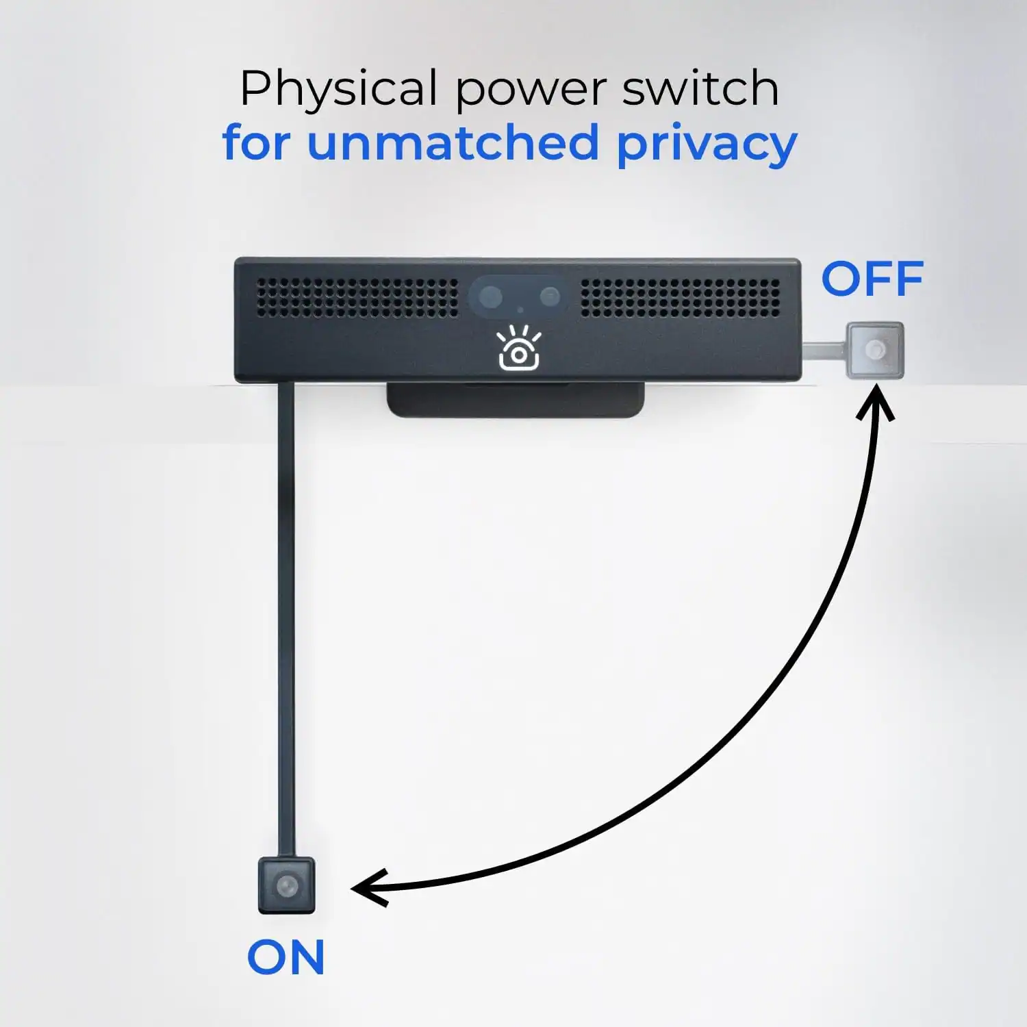 Physical power switch for unmatched privacy  
OFF  
ON
