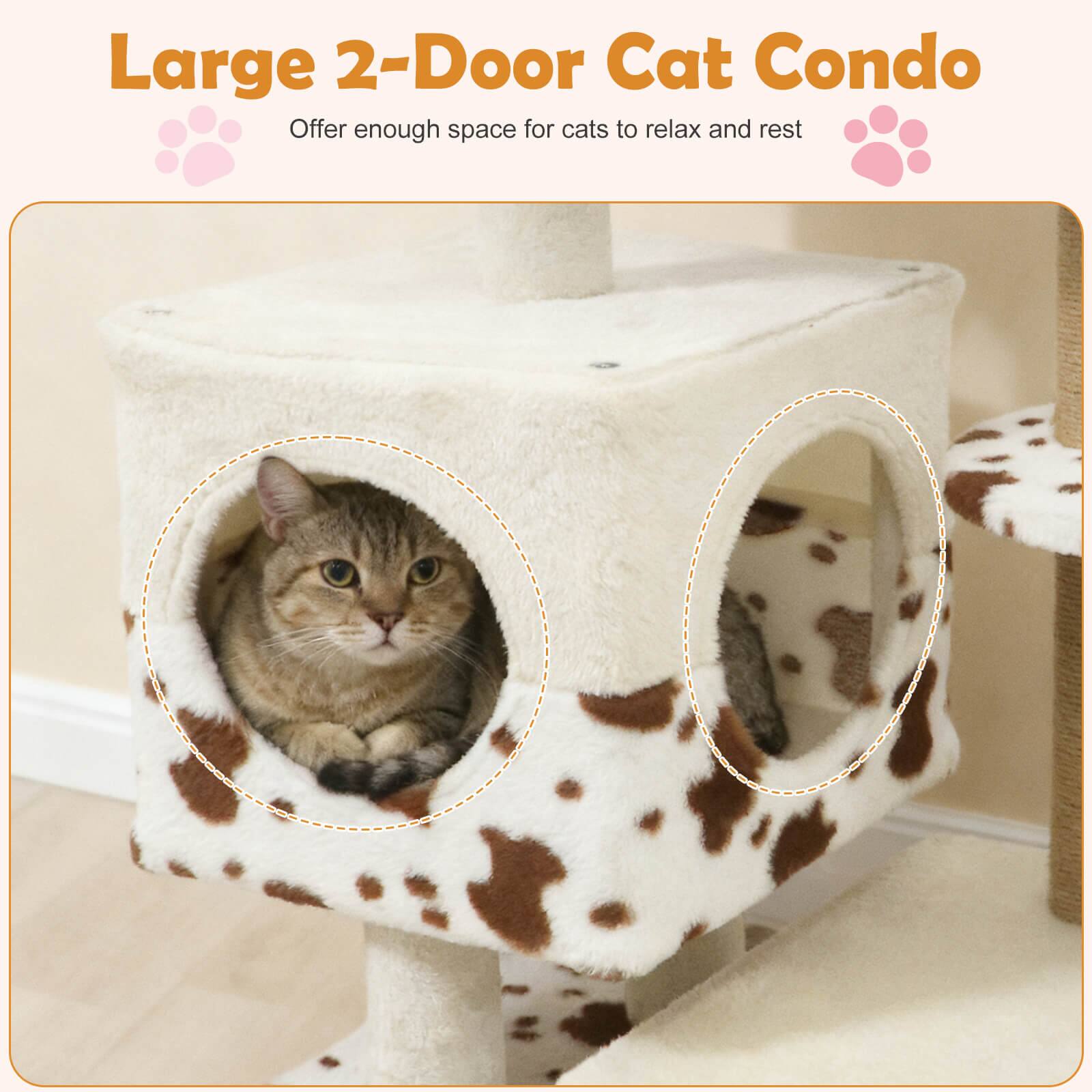 Large 2-Door Cat Condo  
Offer enough space for cats to relax and rest