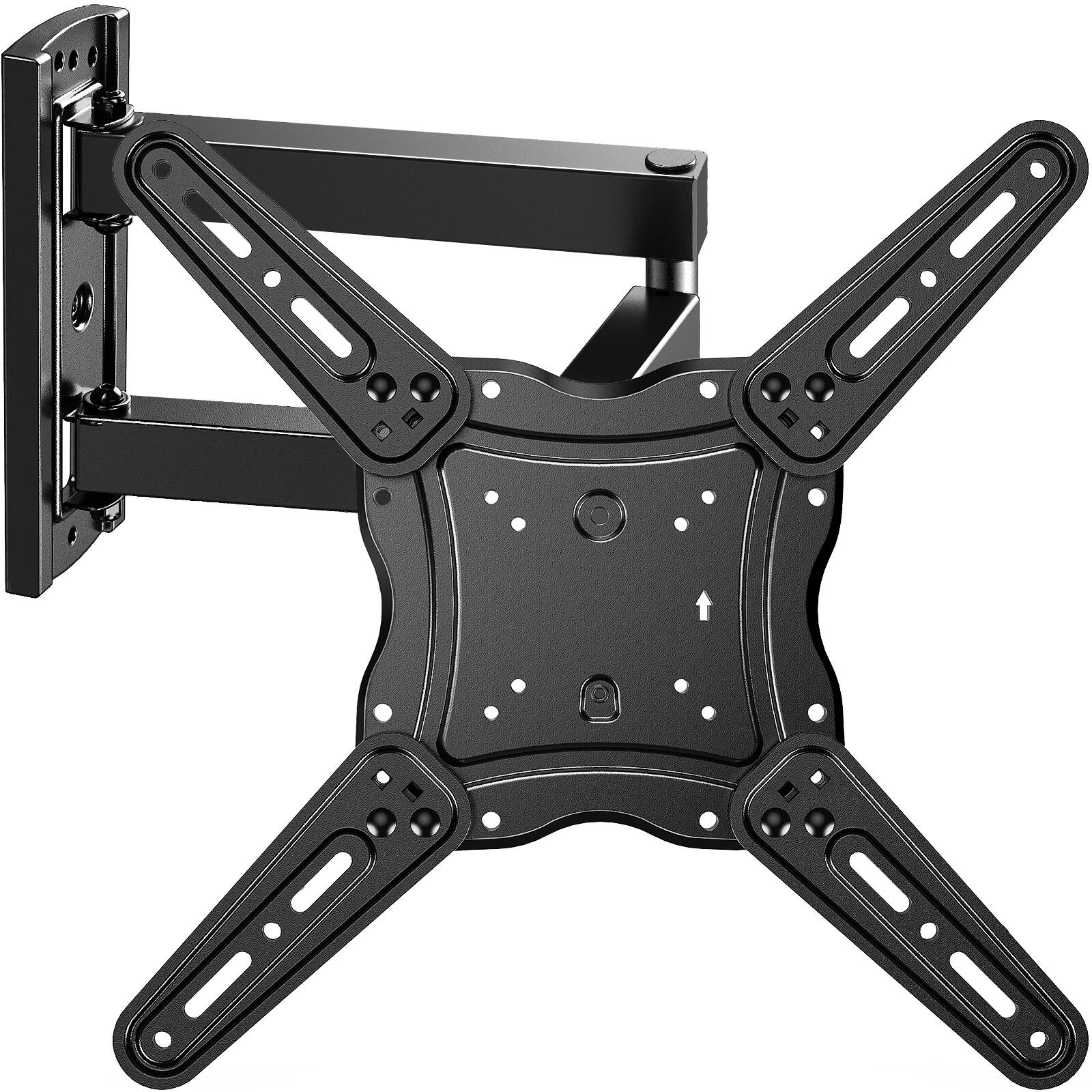 Front. Pipishell - 26-65 Inch Full Motion TV Mount, 77 lbs Capacity, Tilt Swivel Level, VESA 400x400mm - Black.