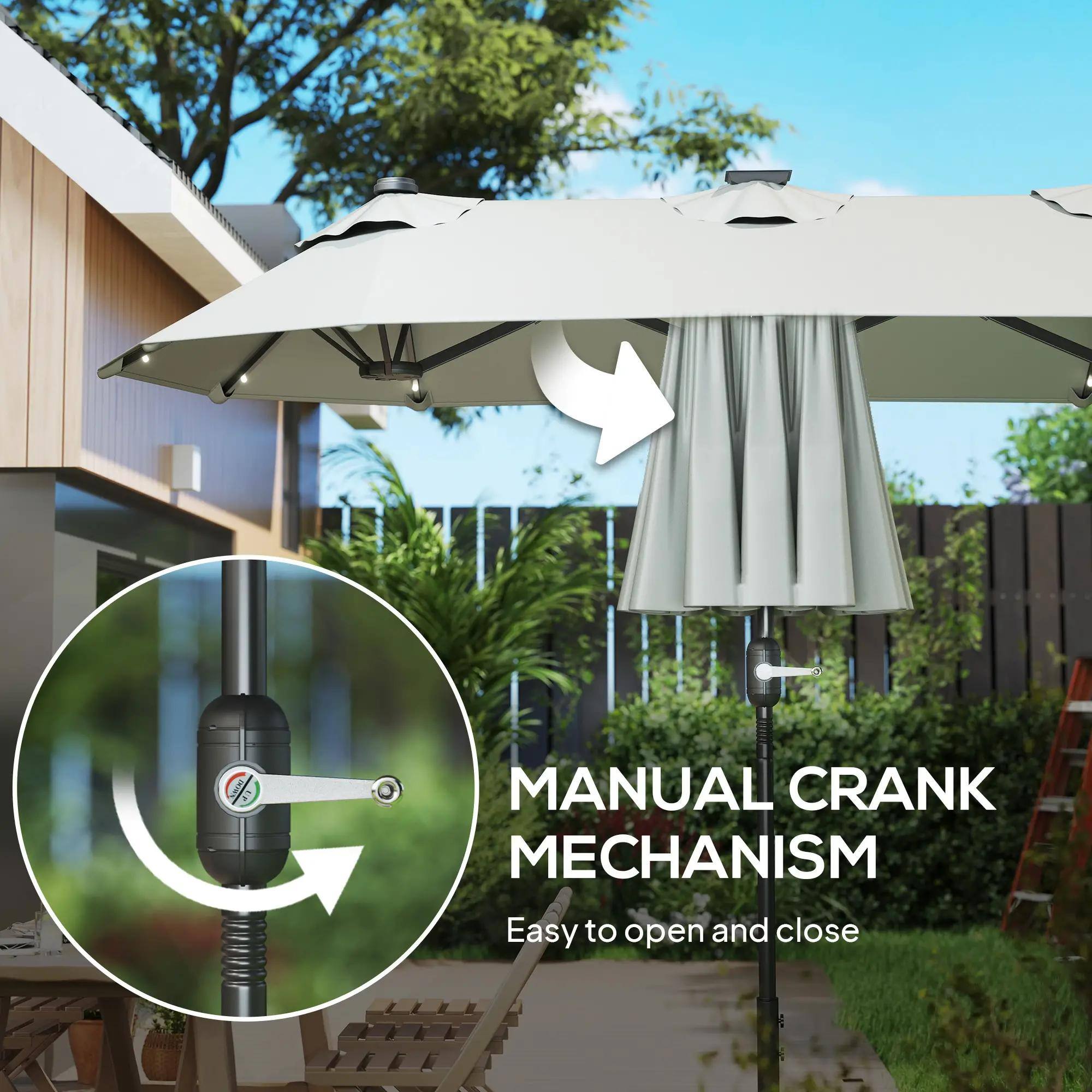 MANUAL CRANK MECHANISM  
Easy to open and close