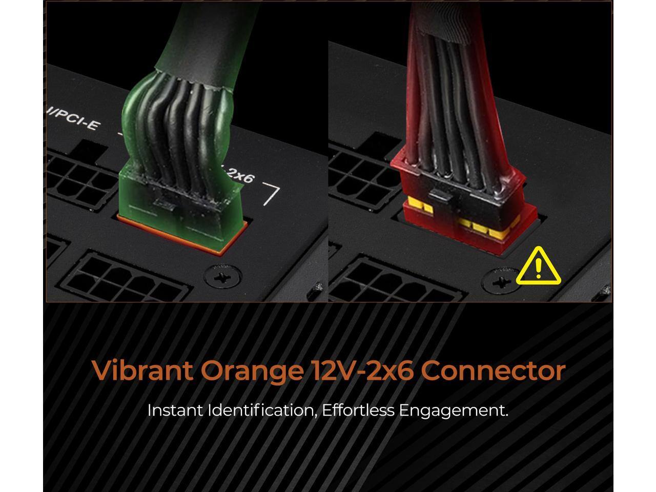 Vibrant Orange 12V-2x6 Connector  
Instant Identification, Effortless Engagement.