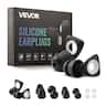 VEVOR - Ear Plugs for Sleeping Noise Cancelling, NRR 25 dB Reusable High Noise Reduction Earplugs - Black;white