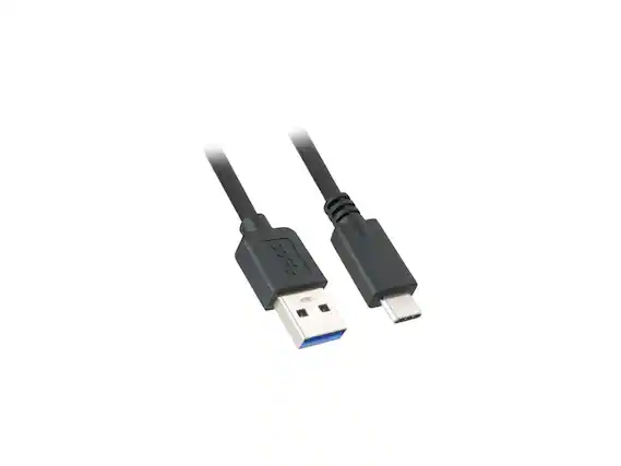 Front. Nippon Labs - Nippon Labs 50USB3-CM-AM-3 3ft USB 3.0 (USB 3.2 Gen 1) USB-C Male to USB A Male Cable - Black.