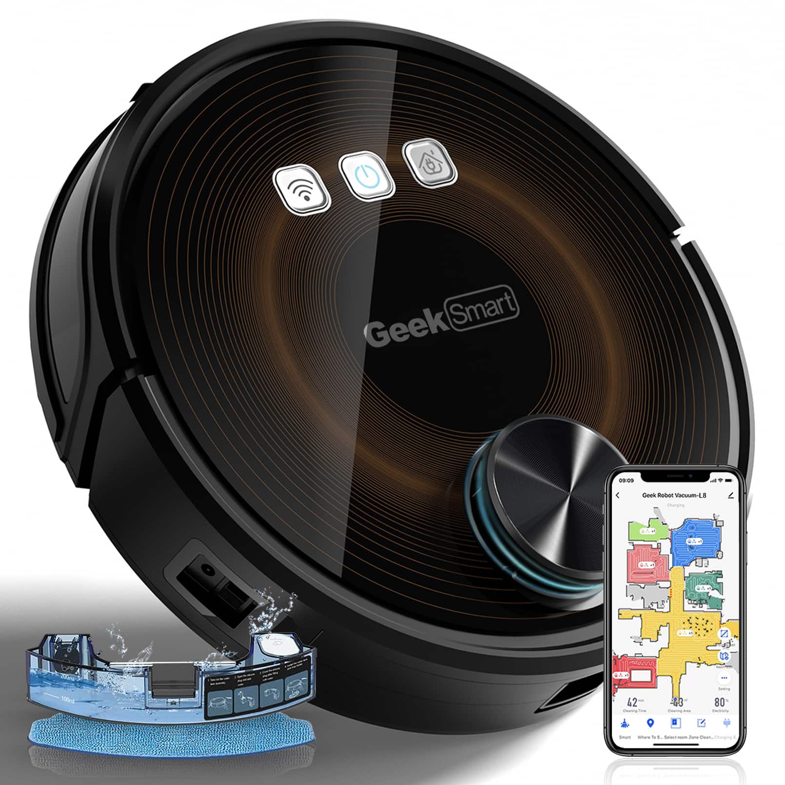 Dexmalle - Smart L8 Robot Vacuum Cleaner and Mop