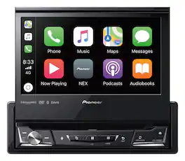 Pioneer - AVH-3500NEX - Single-DIN 7" Motorized CD/DVD Receiver, Apple CarPlay, Android Auto, Bluetooth, Backup Camera Input - Black