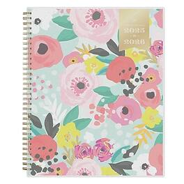 2025-2026 Day Designer for Blue Sky Secret Garden 8.5" x 11" Academic Year Weekly & Monthly Planner, Plastic Cover - Multicolor