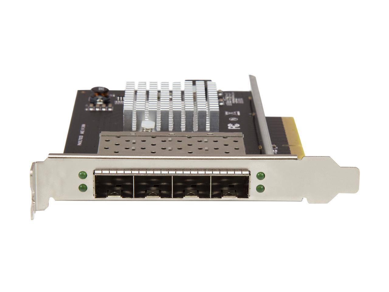 Alt View 2. StarTech.com - StarTech PEX10GSFP4I - 4 Port 10Gb SFP+ NIC, Intel XL710 PCIe.