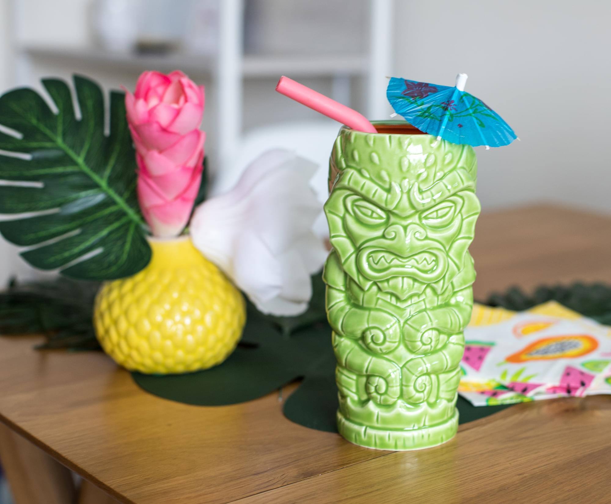 Alt View 3. ThinkGeek - Geeki Tikis Green Kraken Fantasy Mug | Ceramic Tiki Style Cup | Holds 17 Ounces - Green.