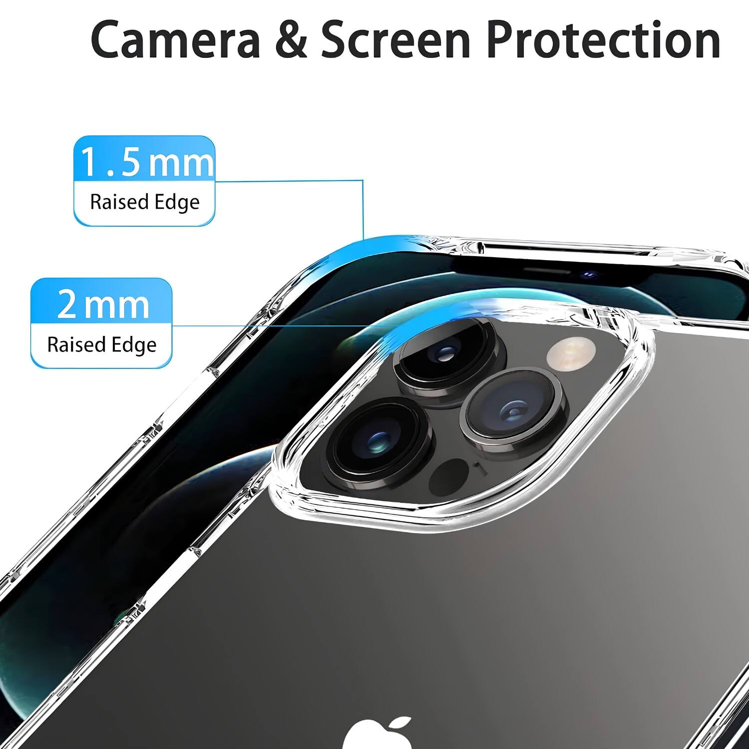 Camera & Screen Protection

1.5 mm Raised Edge

2 mm Raised Edge