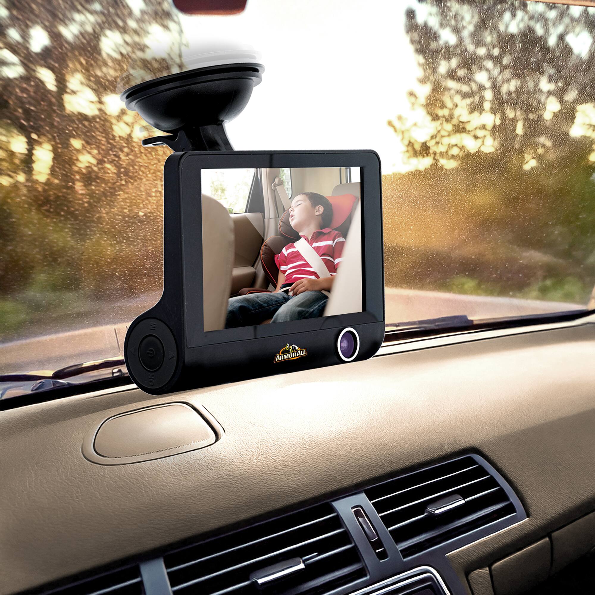Alt View 1. Armor All - Armor All Universal Dual-Lens Dash Cam, 4-Inch Display 1080P HD Car Camera with G-Sensor - Black.