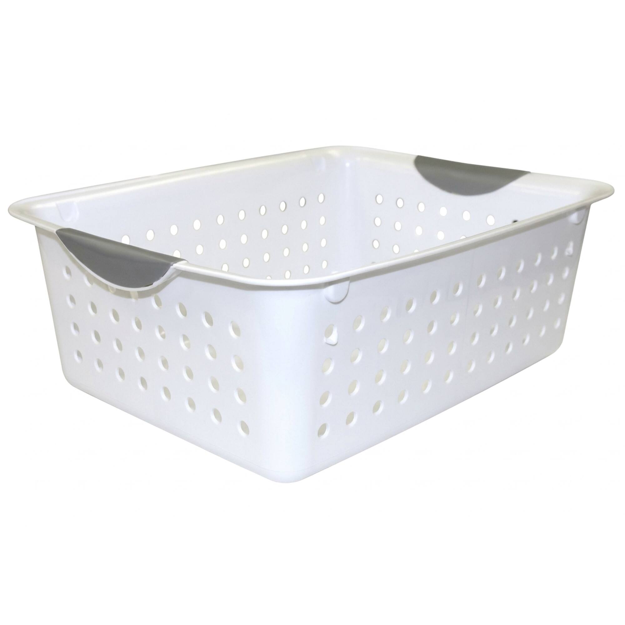 Alt View 6. Sterilite - Sterilite 6 Pack Medium and 12 Pack Small Ultra Plastic Storage Baskets, White.