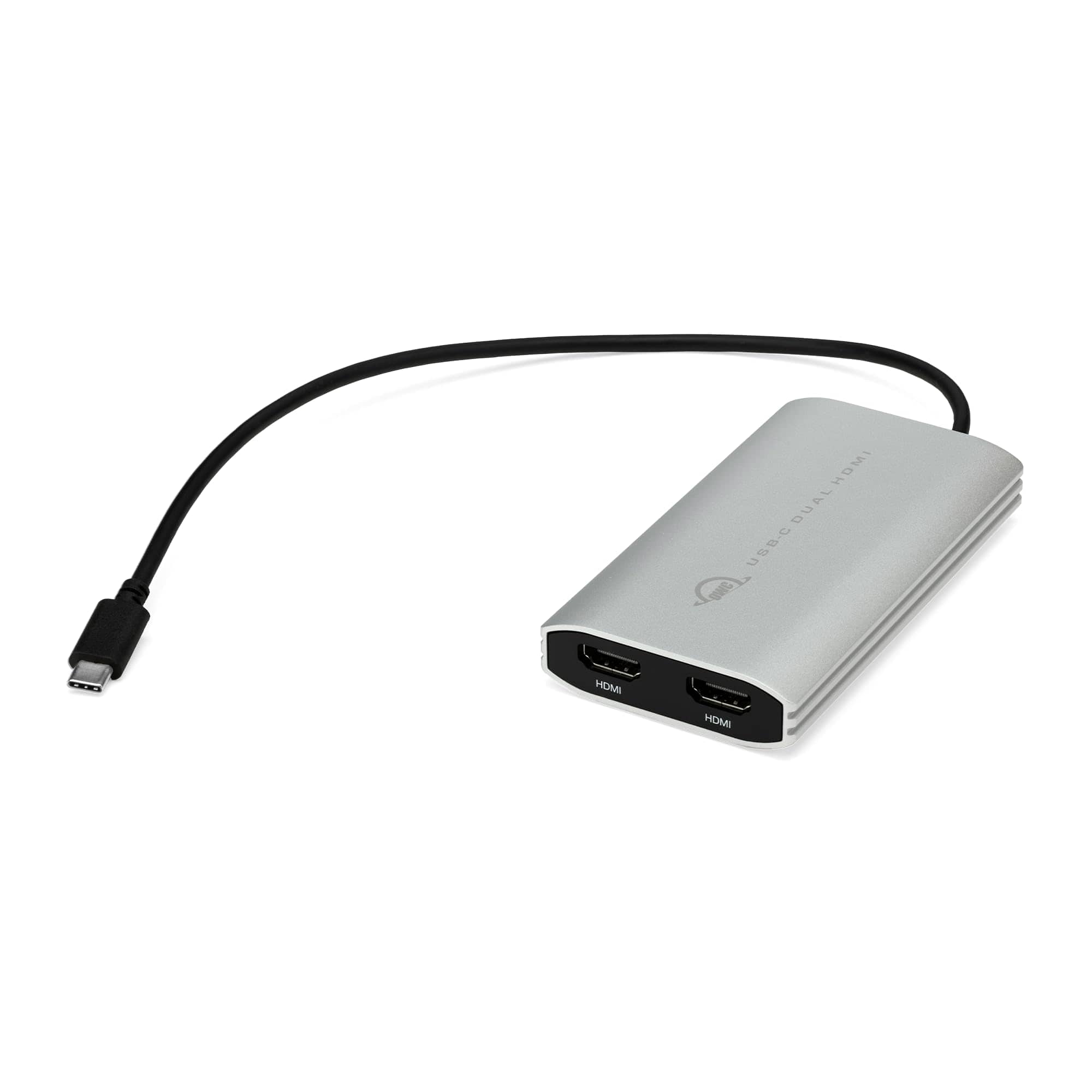OWC - USB-C to Dual HDMI 4K Display Adapter with DISPLAYLINK and Power Pass-Through