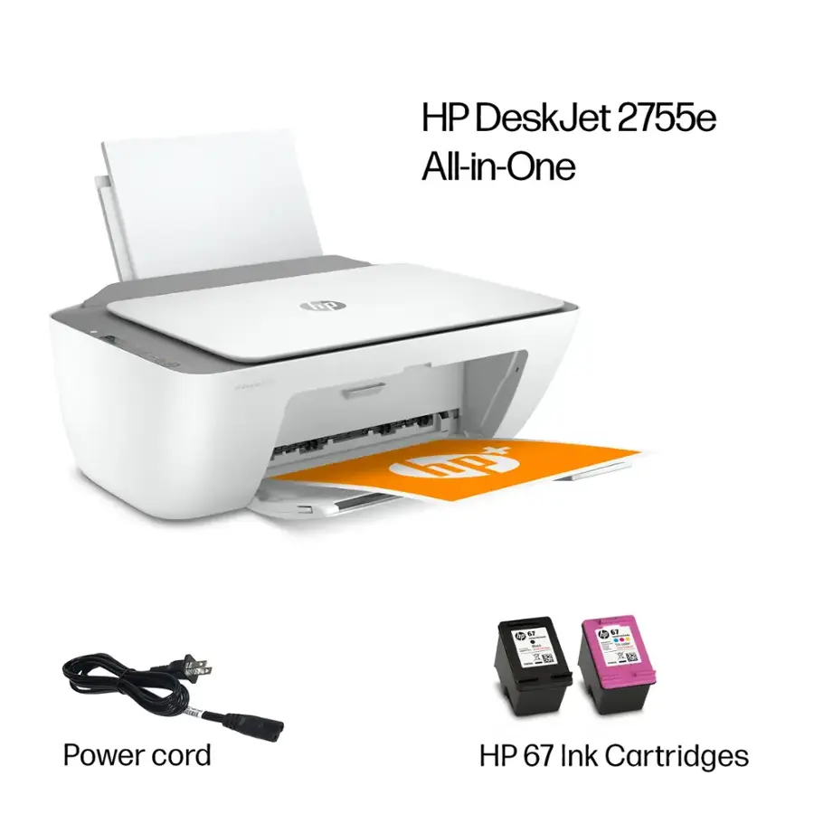 HP DeskJet 2755e Wireless Inkjet Printer with 3 months of Instant Ink ...