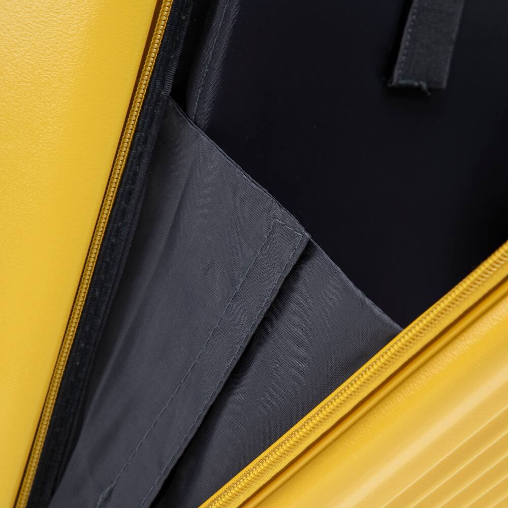 Alt View 4. Ropilly - Ropilly 2 Piece Luggage Set Front Opening Carry On Luggage 20" Suitcase with 14" Cosmetic Case ABS Yellow - Yellow.