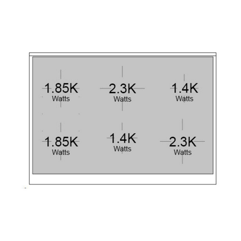 1.85K Watts  
2.3K Watts  
1.4K Watts  
1.85K Watts  
1.4K Watts  
2.3K Watts