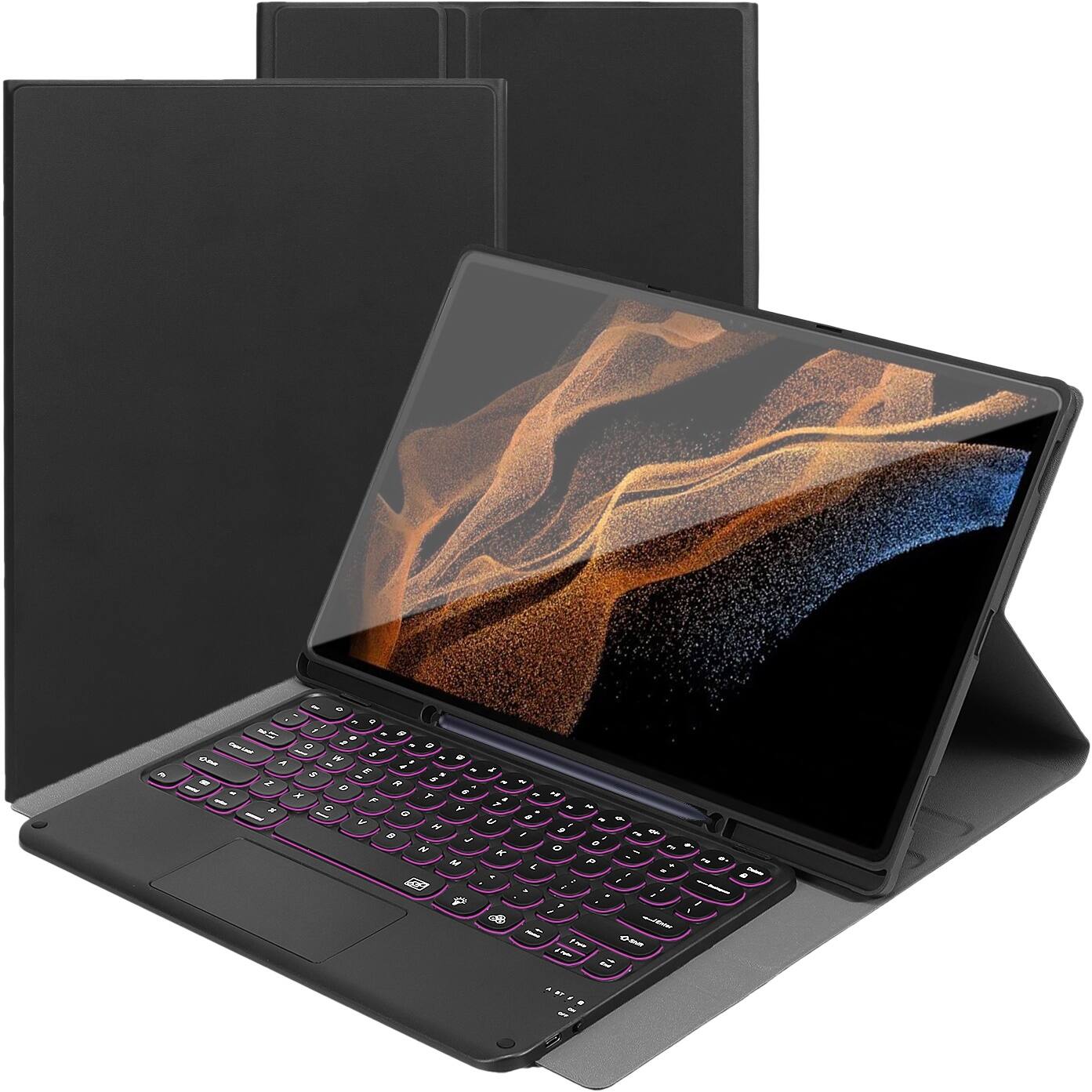 Alt View 15. SaharaCase - Keyboard Case for Samsung Galaxy Tab S8 Ultra - Black.