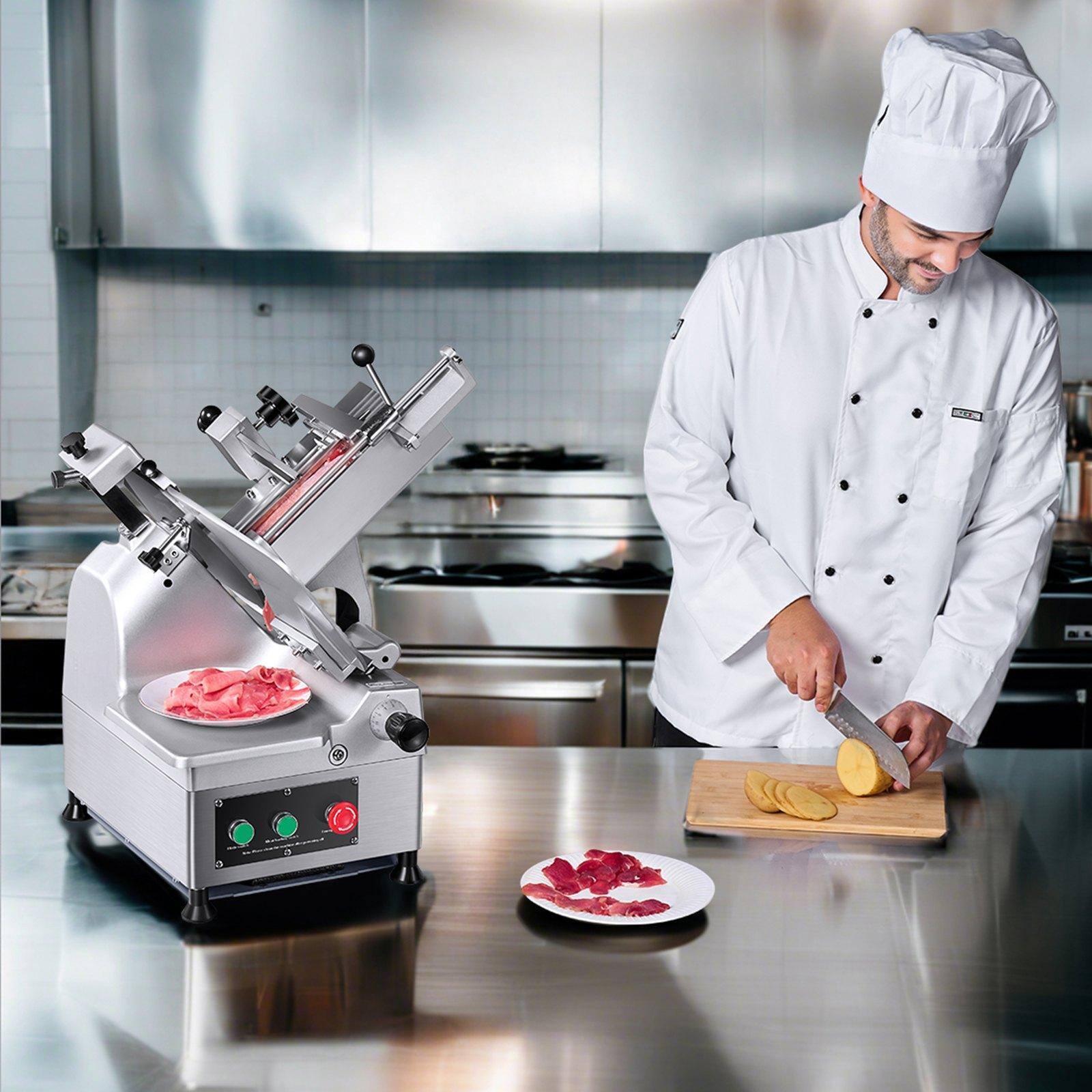 Alt View 1. Glintex - Automatic Meat Slicer 550W 12 Inch 65Mn Blade Adjustable Electric Cutters & Slicers for Meat and Cheese.